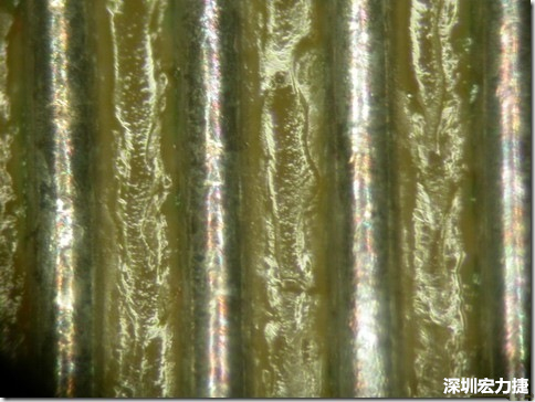 經(jīng)過168小時的高溫高濕環(huán)境實驗后，此錫膏的SIR最低還可達(dá)到150,000,000 ohms，取LOG10為108.176，此錫膏的SIR雖然比較低，但是吃錫狀況明顯好很多，只是助焊劑明顯殘留