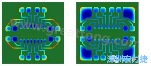 通過仿真，可以快速簡單地重新設(shè)計(jì)并計(jì)算不同圖形布局所得到的厚度均勻性-深圳宏力捷