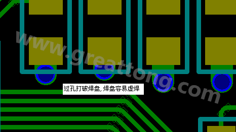 PCB設(shè)計(jì)案例分析：過(guò)孔破焊盤(pán)，造成SMT虛焊