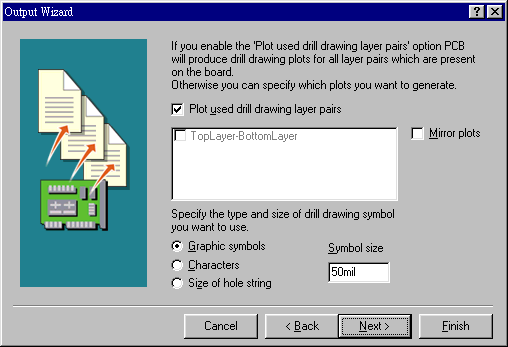 輸出文件精靈再詢問是否要建立鉆孔文件，以及導(dǎo)孔文件？