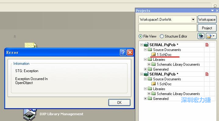 點擊“打開”。打開過程中出現了一個錯誤，但文件轉換還是成功了。點擊 OK 關閉錯誤窗口。