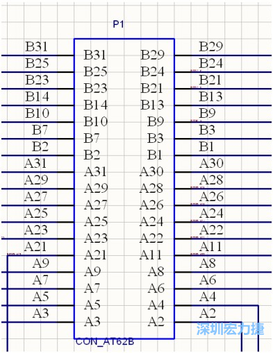  AT 總線 62 芯插槽，變成了一個 34 芯元件。