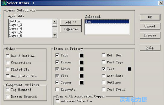 在Customize Document欄點(diǎn)擊Layer選擇輸出的圖形元素。