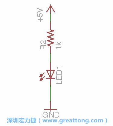 如圖所示放置一個開關（switch）、10K電阻器（10k resistor）和0.1μF的電容（0.1μF capacitor），并把開關的一端連到接地端上。