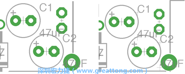如果你尚未使用「分離工具（Smash Tool）」將所有的名稱和量值標(biāo)簽從各自對(duì)應(yīng)的元件上分離，你將會(huì)發(fā)現(xiàn)你無(wú)法從元件上獨(dú)立地移動(dòng)一個(gè)尚未進(jìn)行分離的標(biāo)簽（如左下圖所示），但是對(duì)于已經(jīng)執(zhí)行過(guò)分離的元件（如右下圖所示）來(lái)說(shuō)，它們的標(biāo)簽都可以獨(dú)立地操作。