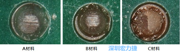 圖14- 冷球拉力試驗后，光學顯微鏡下的失效模式