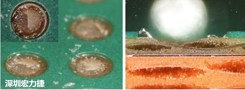 圖15-冷球拉力試驗后，C材料的橫截面?zhèn)纫晥D