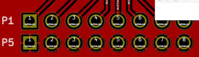 TOP層鋪鋪的狀態(tài)，到下方排pad為GND，連接GND Copper zone 都是設(shè)定Thermal relief Pad
