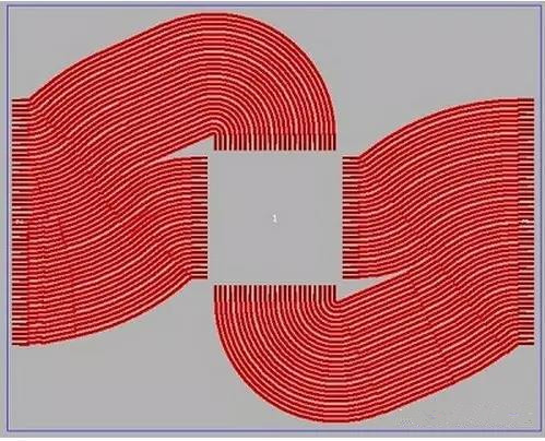 (中間)任意角度布線不僅有助于縮短導(dǎo)線長(zhǎng)度，而且在確保滿足所有要求的同時(shí)占用更小的面積；