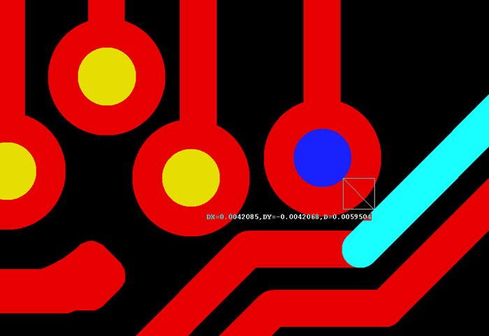 多層板中過(guò)孔會(huì)在每層線(xiàn)路上都有孔環(huán)，且每個(gè)層孔環(huán)周?chē)h(huán)境有夾線(xiàn)也有不夾線(xiàn)，環(huán)境各不一