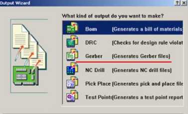 8. 檢查及初步調(diào)整后，按“Q”將單位改為“mil”，按“F、M”轉(zhuǎn)換文件，在彈出的窗口點(diǎn)“Next”進(jìn)入圖（149），選擇“Gerber”，進(jìn)入Gerber轉(zhuǎn)換操作，按“Next”進(jìn)入