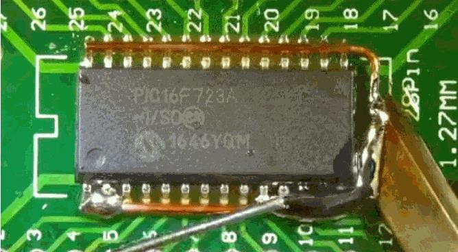  更大的SOP芯片，則使用更長的導(dǎo)熱銅絲